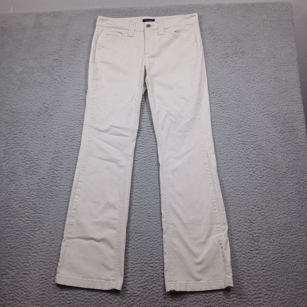 Tommy Hilfiger Women's 6 Straight Leg‎ Pants White Casual Cotton Blend